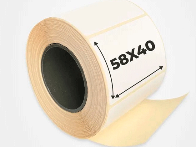 термоэтикетки 58х40 700 шт. термоэтикетки 58х40 мм эко (диаметр втулки 40 мм, 24 рулона по 700 этикеток). термоэтикетка 58х40. этикетки 58х40. рулон эко.